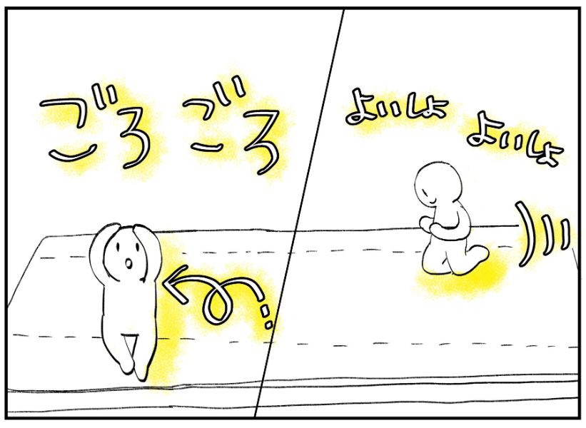 マットを使った3歳児のサーキット